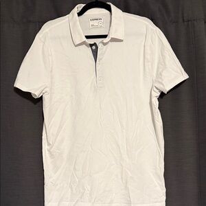 Express Men's Classic White Polo Shirt